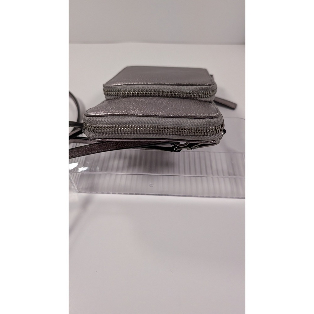 Metallic Gunmetal Leather Crossbody JJill - Picture 3 of 7